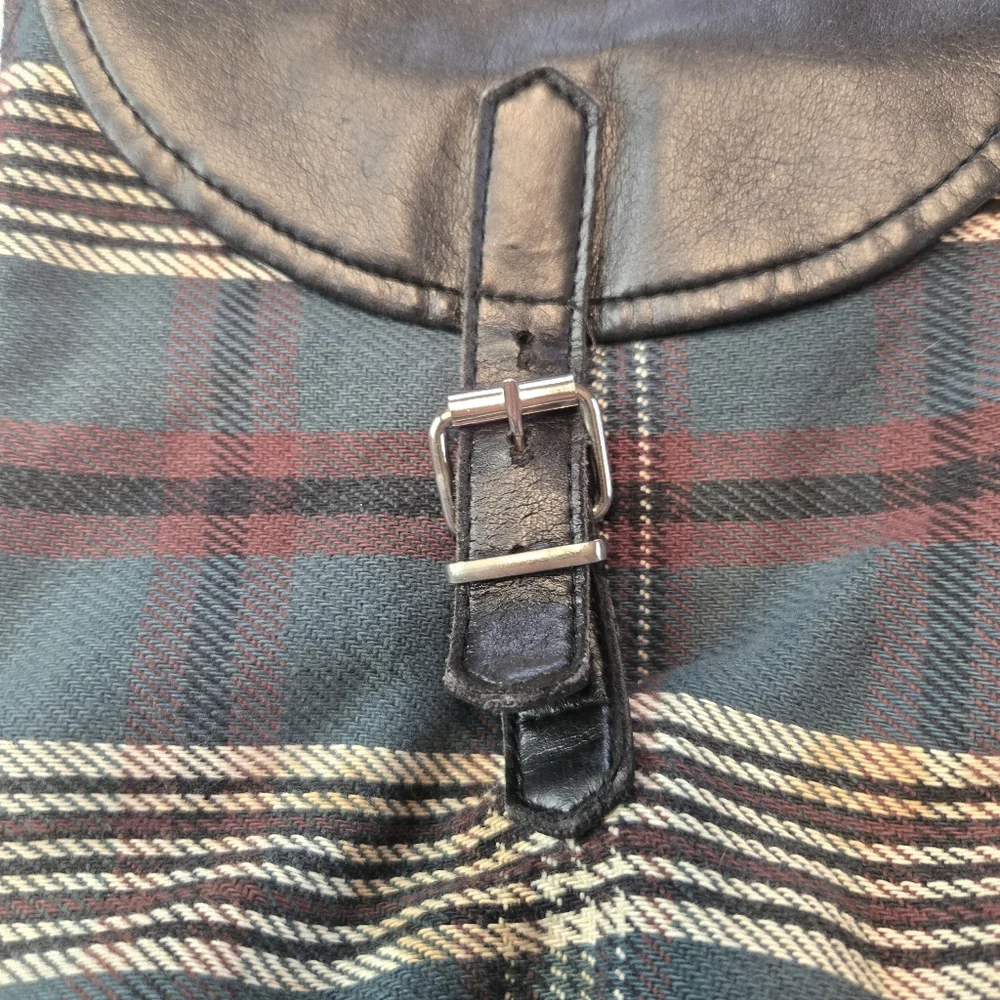 Plaid Womens Mini Backpack With Adjustable Straps Punk‎ Goth Festival